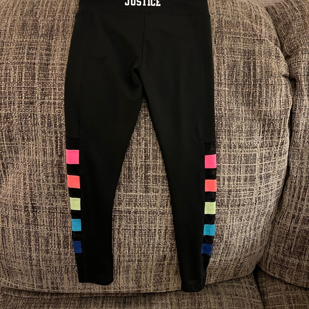 Justice girl’s black leggings - Picture 3 of 3